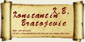 Konstantin Bratojević vizit kartica